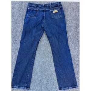 Wrangler 937STR Mens Dark Wash Straight Leg Jeans 40x34 Blue Denim